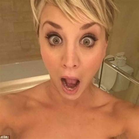 kaley cuoco serious cleavage and surprised nudity pics