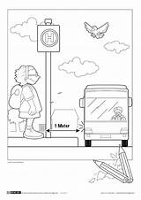Verkehrserziehung Verkehr Grundschule Sachunterricht Abstand Hansen Illustratorenfuerfluechtlinge Sachkunde Pinnwand sketch template