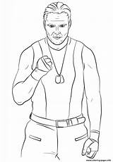 Coloring Wwe Dean Ambrose Pages Aj Printable Styles Brock Lesnar Punk Cm Lee Print Drawing Color Dwayne Johnson sketch template