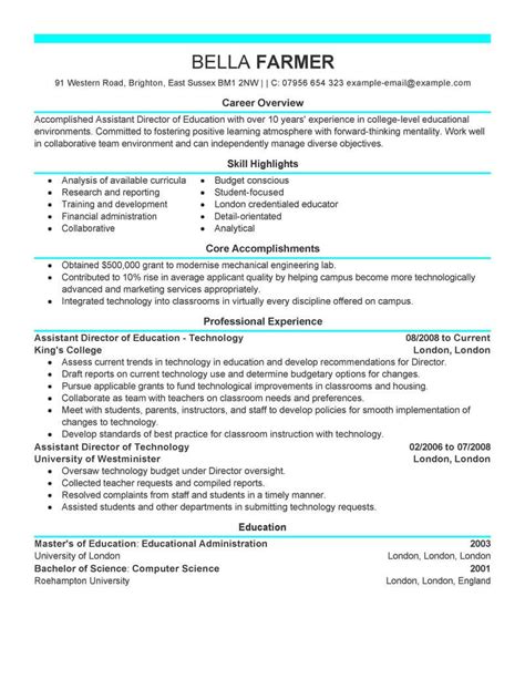 education assistant director resume   professional