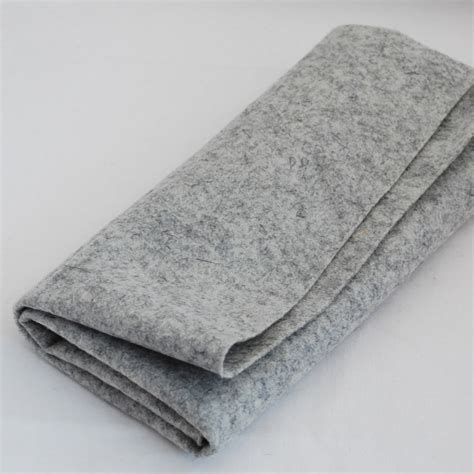 wool felt fabric approx mm thick natural light grey