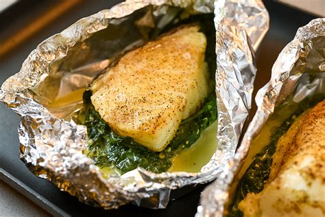 Foil Baked Chilean Sea Bass With Lemon Parmesan Cream Sauce Dude That
