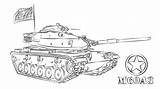 M60 Patton sketch template