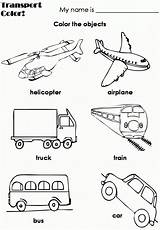 Transportation Coloring Preschool Pages Worksheets Means Color Land Printable Kindergarten Worksheet Print Kids English Coloringpages Theme Cement Mixer Sheets Air sketch template