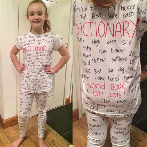 clever dictionary worldbookday costume idea  works book day