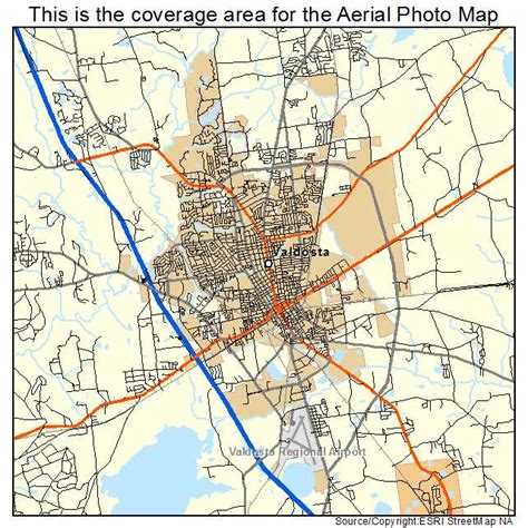 aerial photography map  valdosta ga georgia