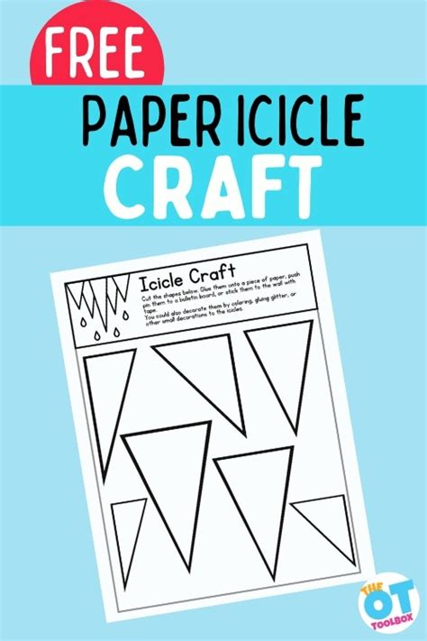 paper icicle template  scissor skills  ot toolbox