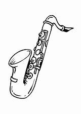 Saxophone Coloriage sketch template
