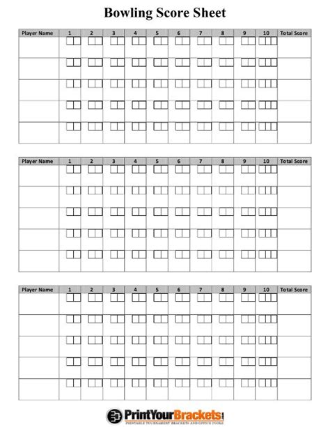 printable bowling score sheets print  scorecard school