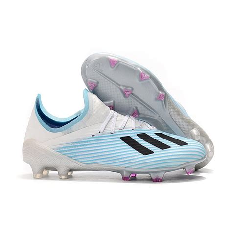 adidas   fg soccer cleats white blue black