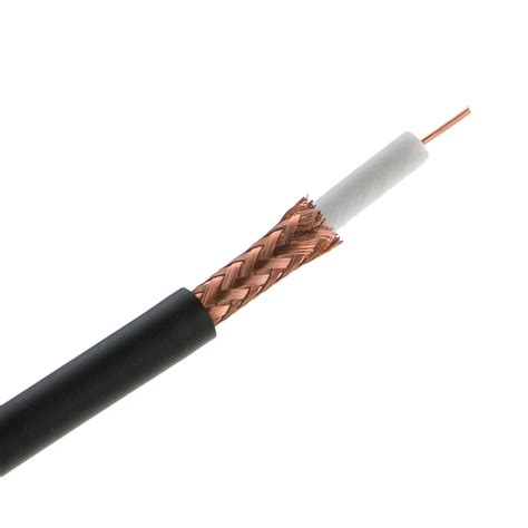 ft black rgu coaxial cable awg copper