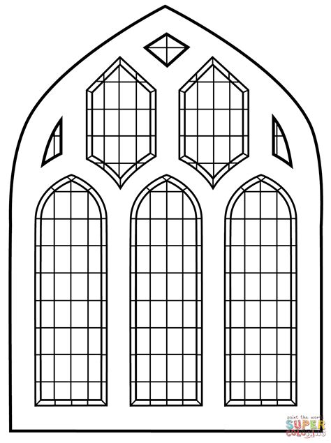 printable stained glass window coloring pages coloring home