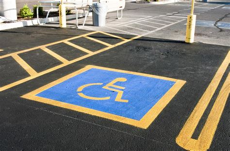 photo  accessible parking pavement signage