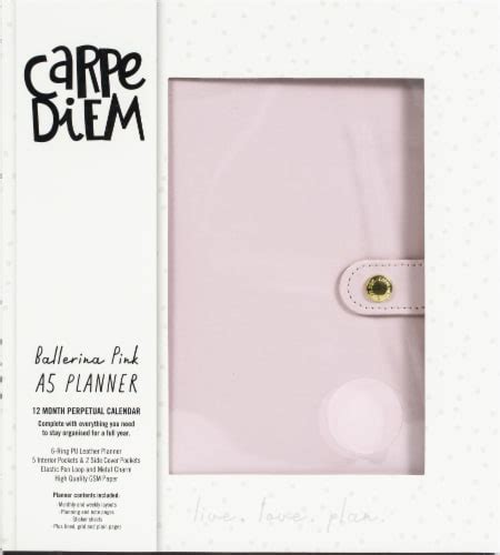 carpe diem  planner ballerina pink  frys food stores