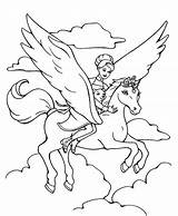 Horse Coloring Pages Flying Printable Kids sketch template