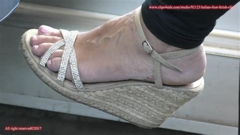 Candid Sexy Feet In Wedges Shoes Thumbzilla
