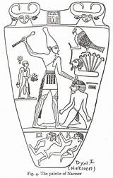 Narmer Paleta Palette Daiquiri Temprano Periodo sketch template