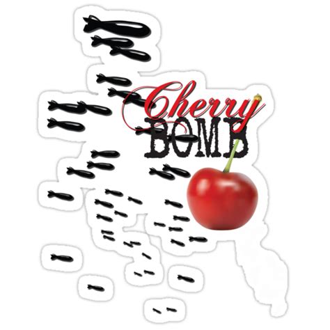 cherry bomb stickers  tiffanyo redbubble