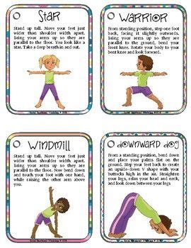 yoga cards  kids yoga sequences posters  card deck yoga