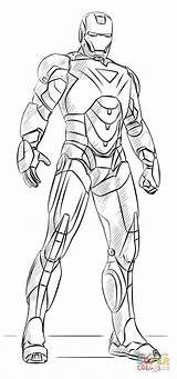 Iron Man Coloring Pages Ironman Printable Drawing Kids Supercoloring Draw sketch template