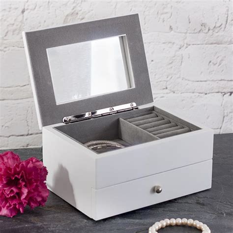 personalised white cambridge jewellery box the t experience