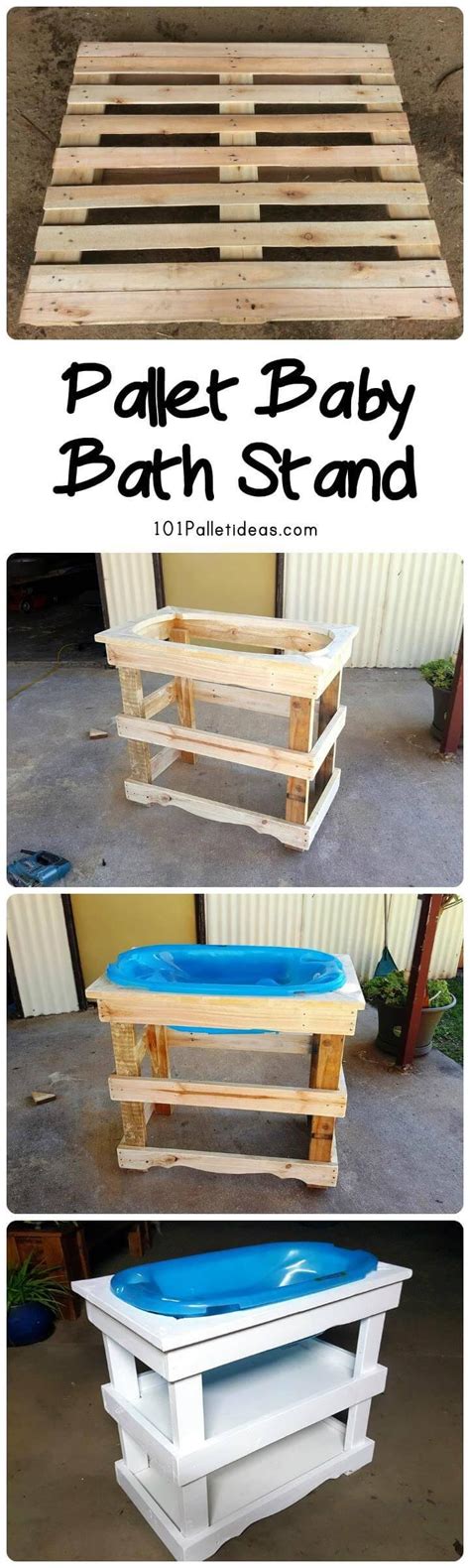 pallet baby baath stand diy easy pallet ideas