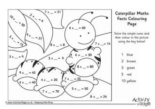 maths facts colouring pages fun math maths bucket  spade sorting