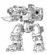 Mech Autocannon Mecha Robots Battletech Assault Robotech Nothing Graphicbrat sketch template