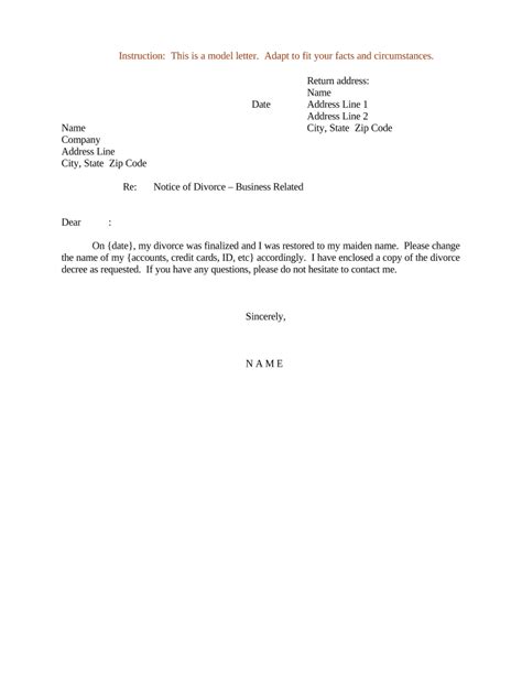 letter notice divorce complete  ease airslate signnow