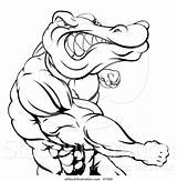 Crocodile Muscular Alligator Illustration Punching Atstockillustration Clipartmag sketch template