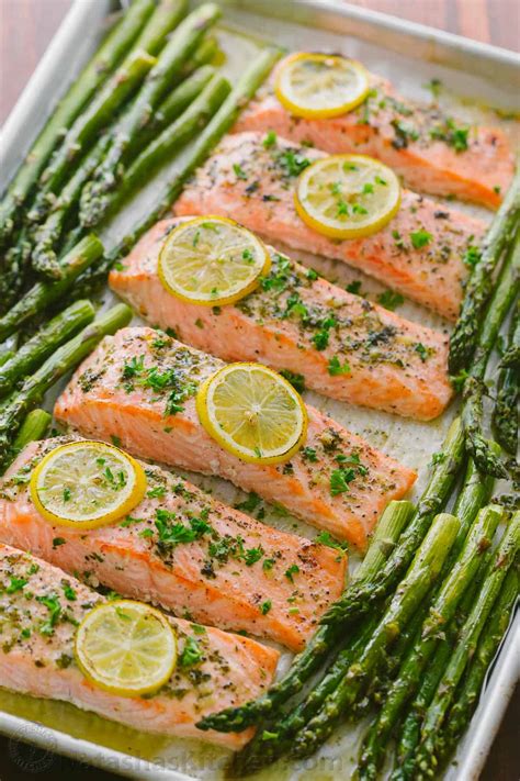 pan salmon asparagus recipe video natashaskitchencom