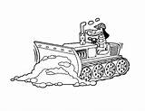 Digger Dirt Bulldozer Pulling Coloring Luna Color Getdrawings Drawing sketch template