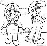 Mario Coloring Pages Super Printable Bros Getcolorings sketch template