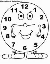 Coloring Clock Savings Daylight Library Clipart Pages Time sketch template