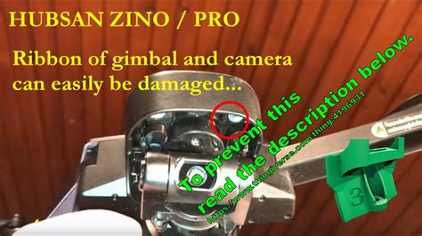 hubsan zino ribbon cable  gimbal injury  prevention youtube