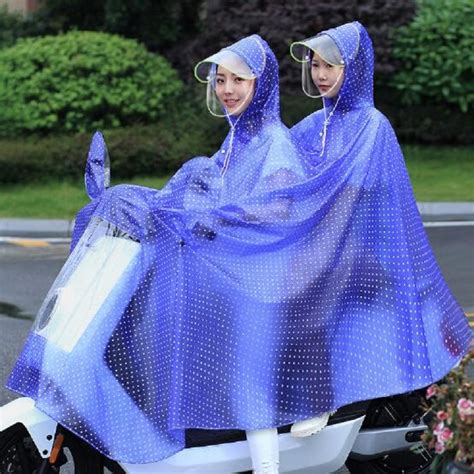 Two Person Rainwear Motorcycle Bicycle Raincoat Man And Women Adult