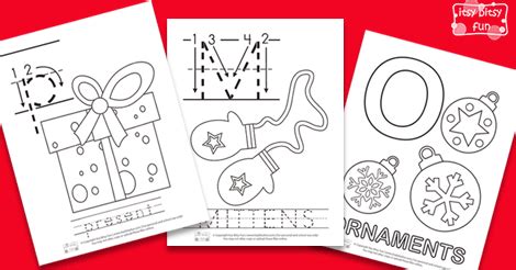 christmas alphabet coloring pages itsy bitsy fun