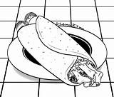 Burrito Henn sketch template