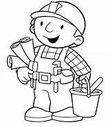 Coloring Bob Builder Pages Kids Colouring Construction sketch template