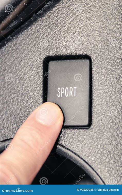 sport mode button   car stock image image  push