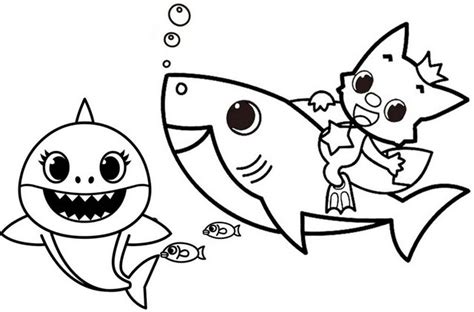 baby shark pinkfong coloring sheets  children coloring pages