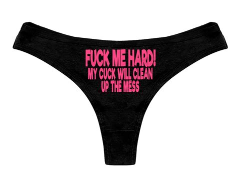 Fuck Me Hard My Cuck Will Clean Up The Mess Panties Cuckold Etsy