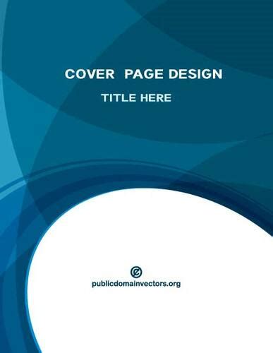 cover page template public domain vectors