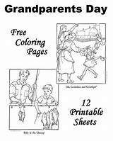 Grandparents Coloring Pages Kids Printable Sheets Happy Preschool Raising Worksheets Holiday Kindergarten sketch template