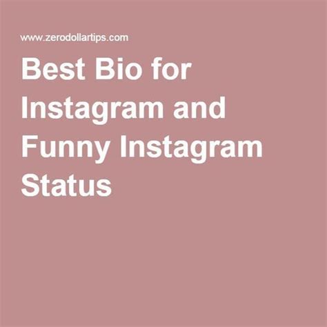 Best Bio For Instagram And Funny Instagram Status