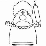 Grandma Coloring Pages Grandmother Angry Drawing Clipart Granny Cartoon Printable Clip Color Illustrations Print Cookies Birthday Vector Drawings Happy Getdrawings sketch template