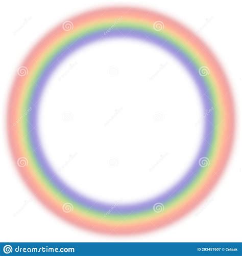 transparent circular rainbow  frame stock image illustration