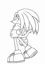 Knuckles Coloring Sonic Hedgehog Echidna Proud Penny Colornimbus Xcolorings sketch template