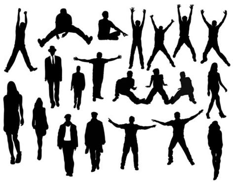 action people silhouettes vector pack welovesolo