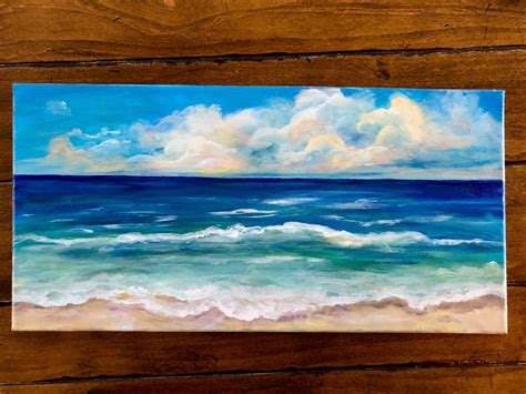 whimsical painting caribbean house surf theme beach art original